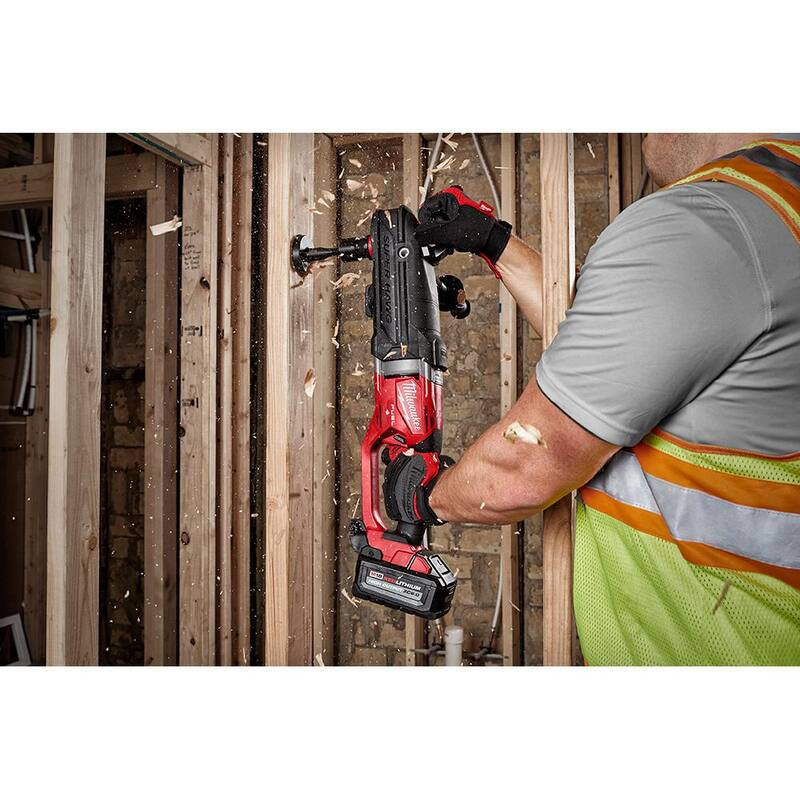 Milwaukee M18 FUEL Super Hawg 7/16 pulgadas Taladro Angular Derecho sin Escobillas Inalámbrico de Litio-Ion de 18V con Batería y Cargador - 2811-20-48-59-1880