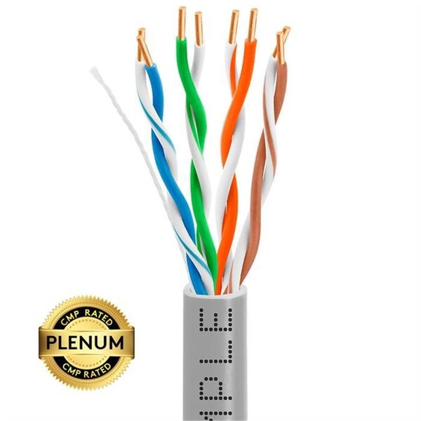 Cable Ethernet Cat5e Plenum a Granel 24AWG de Cobre Puro, 350MHz - 1000 ft. - Gris - 1324-N