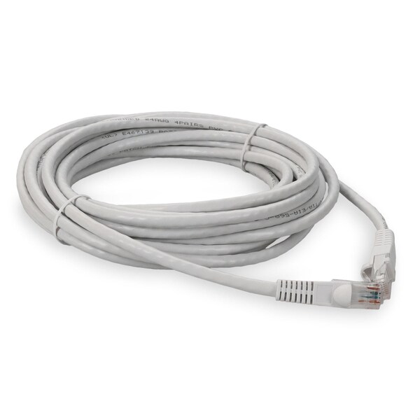 Cable de conexión RJ-45 macho a RJ-45 macho recto blanco CAT6A UTP de 20 pies