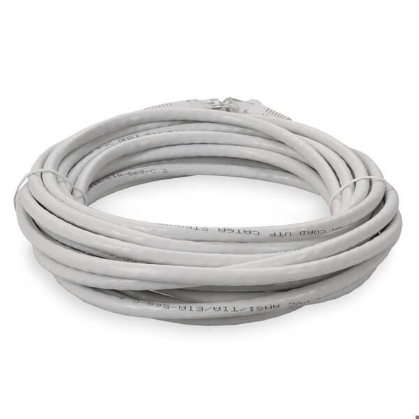 Cable de conexión RJ-45 macho a RJ-45 macho recto blanco CAT6A UTP de 20 pies