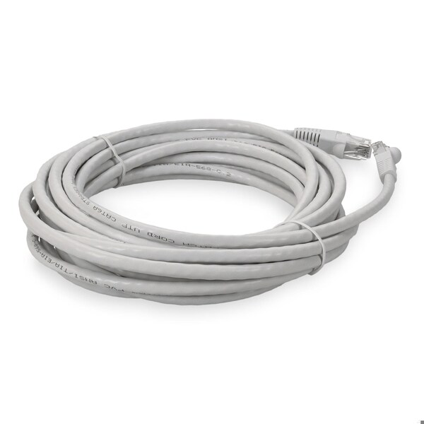 Cable de conexión RJ-45 macho a RJ-45 macho recto blanco CAT6A UTP de 20 pies