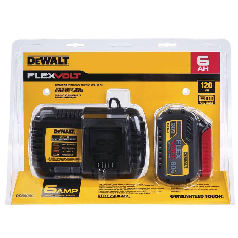 DEWALT Taladro inalámbrico sin escobillas de cambio rápido de 7/16 pulgadas con batería FLEXVOLT de 6Ah y cargador - DCD445BWDCB606C