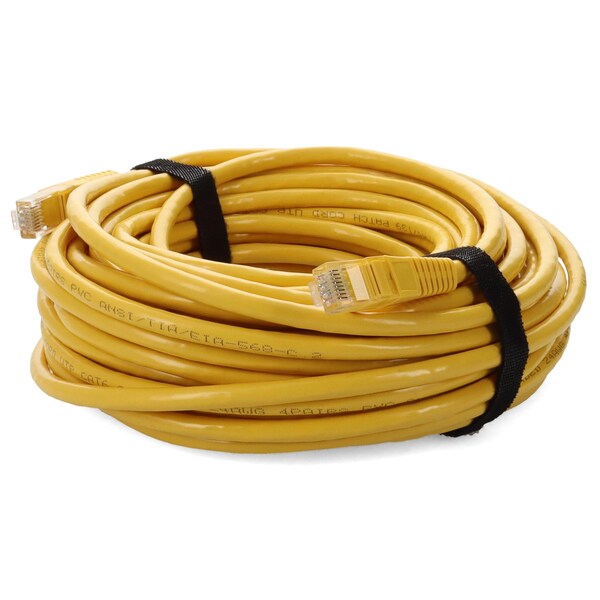 Cable de parche amarillo CAT6 UTP de cobre PVC macho a macho recto de 40FT - ADD-40FCAT6-YW