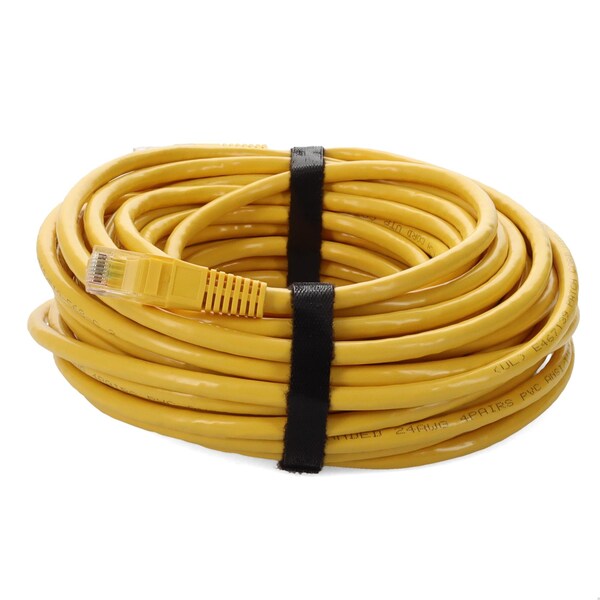 Cable de parche amarillo CAT6 UTP de cobre PVC macho a macho recto de 40FT - ADD-40FCAT6-YW