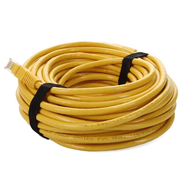 Cable de parche amarillo CAT6 UTP de cobre PVC macho a macho recto de 40FT - ADD-40FCAT6-YW