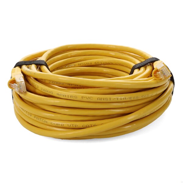 Cable de parche amarillo CAT6 UTP de cobre PVC macho a macho recto de 40FT - ADD-40FCAT6-YW