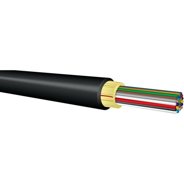 Cable Óptico 6-F 62.5/125 EN/EXTERIOR RISER, 220/500MHZ*KM DISTRIB. AGUA, BLOQUEADO NEGRO - DX006DWLS9KR
