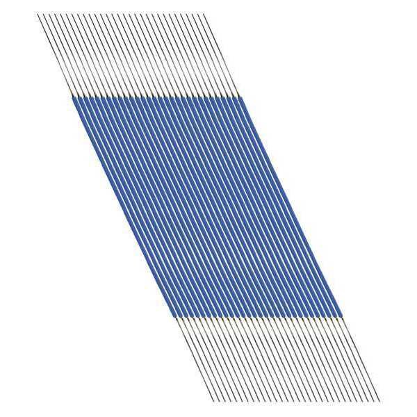 Alambre precortado para envolver cables, 30 AWG, azul, Kynar(R), 5 in - 30-B-50-030