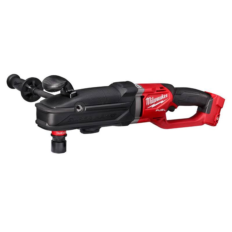 Milwaukee M18 FUEL Taladro Angular Derecho sin Escobillas GEN 2 SUPER HAWG de 18 voltios de 7/16 pulgadas con batería de 8.0 Ah gratis - 2811-20-48-11-1880