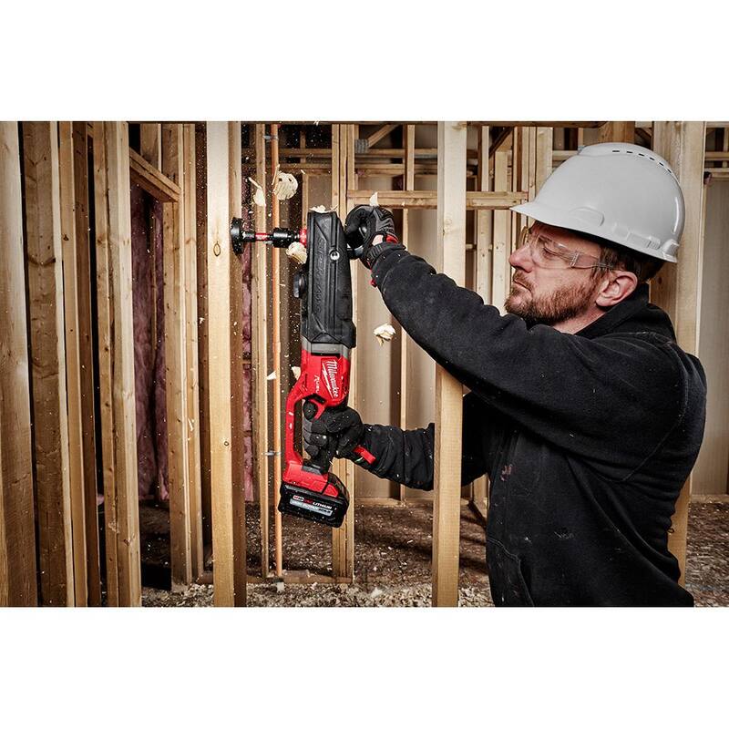 Milwaukee M18 FUEL Taladro Angular Derecho sin Escobillas GEN 2 SUPER HAWG de 18 voltios de 7/16 pulgadas con batería de 8.0 Ah gratis - 2811-20-48-11-1880