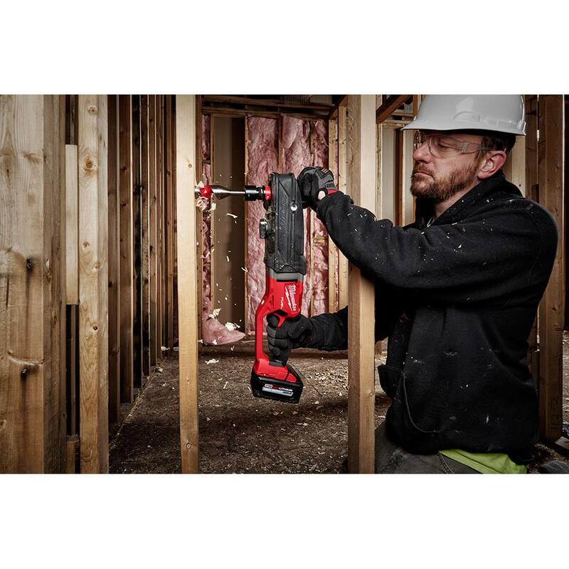 Milwaukee M18 FUEL Taladro Angular Derecho sin Escobillas GEN 2 SUPER HAWG de 18 voltios de 7/16 pulgadas con batería de 8.0 Ah gratis - 2811-20-48-11-1880