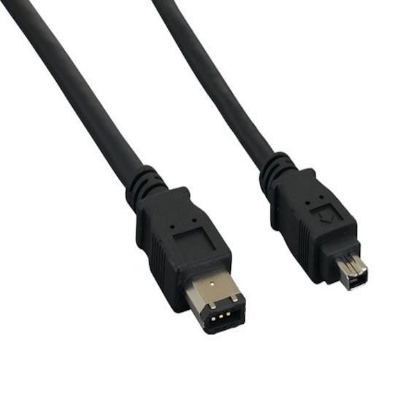 Cable Sanoxy de IEEE 1394a FireWire 400 de 10ft de 6 pines a 4 pines, color negro
