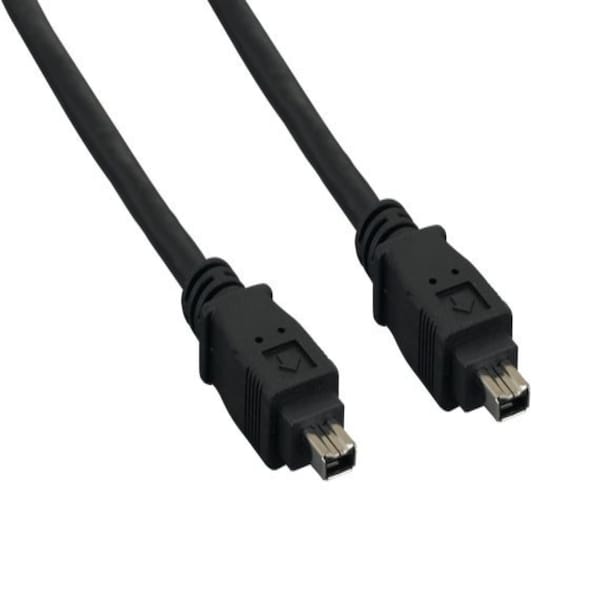 Cable Sanoxy IEEE 1394a FireWire 400 de 10 pies, 4 pines a 4 pines, Negro