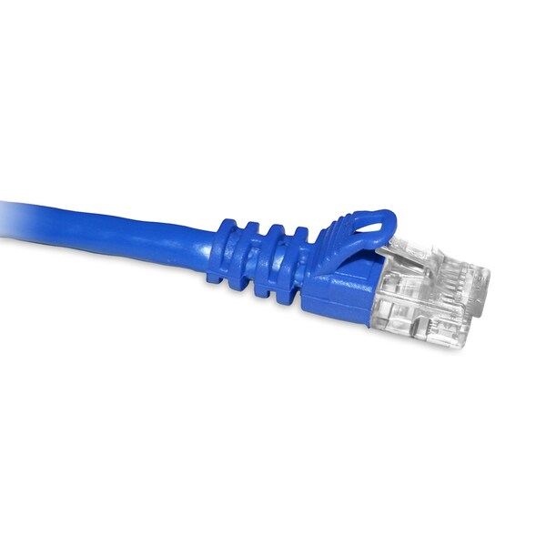 Enet Cable de conexión Cat6 Azul de 100 pies con Protector Moldeado sin Enganches (UTP) - C6-BL-100-ENC