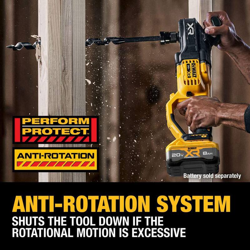 DEWALT 20V MAX XR Taladro compacto inalámbrico sin escobillas de 7/16 pulgadas con cambio rápido de broca para montantes y vigas (herramienta solamente) - DCD447B