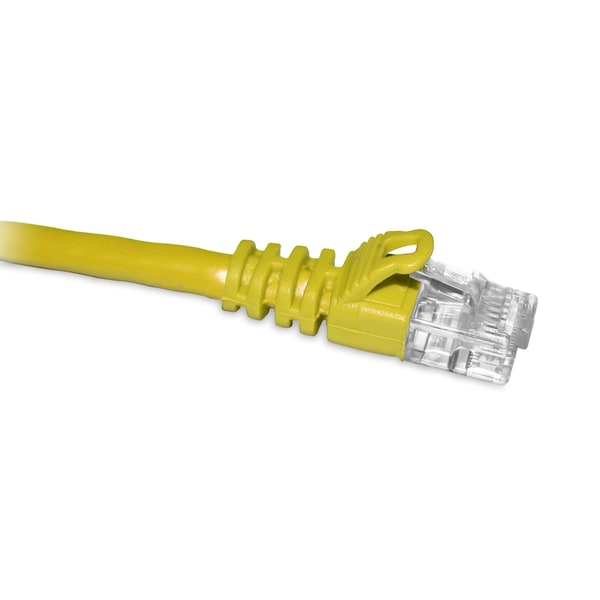 Cable de parche amarillo Cat6 de 8 pies de Enet con botas moldeadas sin enganches (UTP) - C6-YL-8-ENC