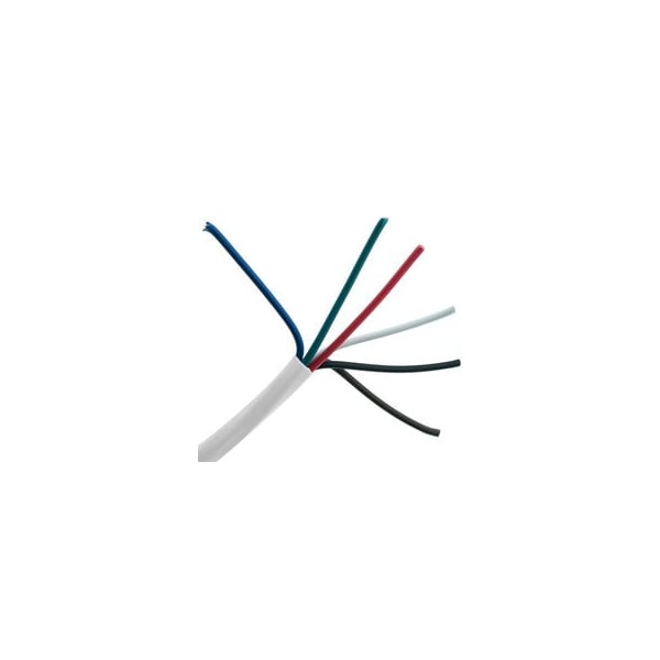 Cable de seguridad Swe-Tech 3C para plenum, blanco, 18/6 18 AWG 6 conductores, trenzado, CMP, carrete de 1000 pies - FWT11K5-06912MH