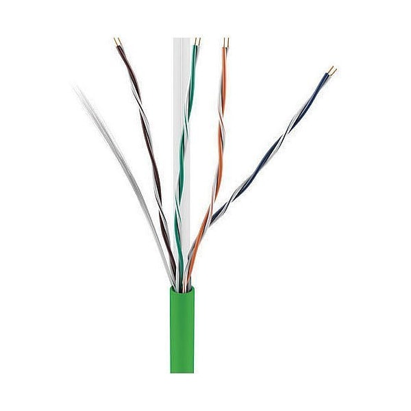 Cable de red Adipro 23/4 CAT6 CMR/FT4 VERDE 1000' carrete, UL/ETL 100% COBRE - 0E-CAT6RGN