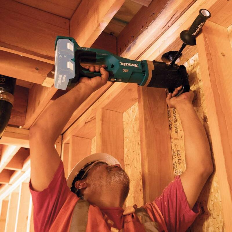 Makita 36V (18V X2) LXT Taladro Angular Derecho Inalámbrico con Motor Sin Escobillas de 7/16 pulgadas, Solo Herramienta - XAD04Z
