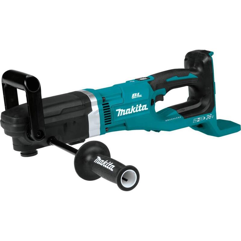 Makita 36V (18V X2) LXT Taladro Angular Derecho Inalámbrico con Motor Sin Escobillas de 7/16 pulgadas, Solo Herramienta - XAD04Z