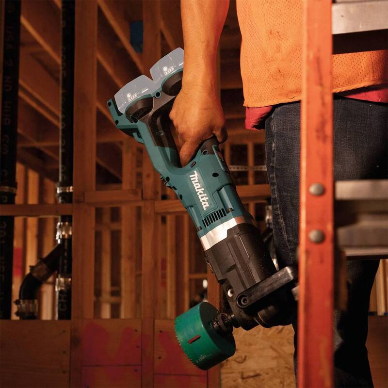 Makita 36V (18V X2) LXT Taladro Angular Derecho Inalámbrico con Motor Sin Escobillas de 7/16 pulgadas, Solo Herramienta - XAD04Z