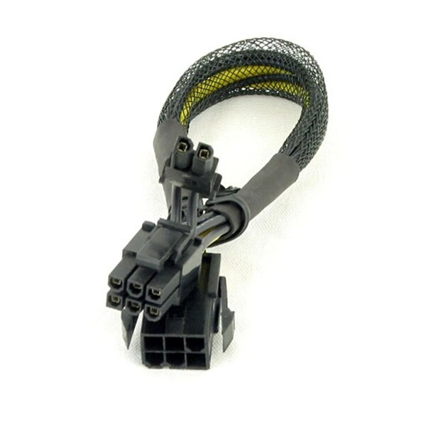 Adaptador de cable PCI Express de 6 pines a PCI Express de 6 pines más 2 pines - 10 pulgadas de largo - 22-100-20