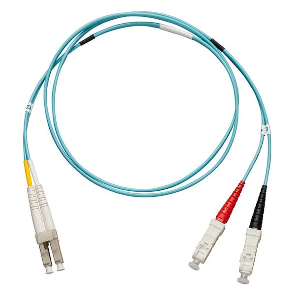 Cable de conexión de fibra óptica Allen Tel LC a SC, 10Gb OM4, 2 M - GBLCC-D5-02