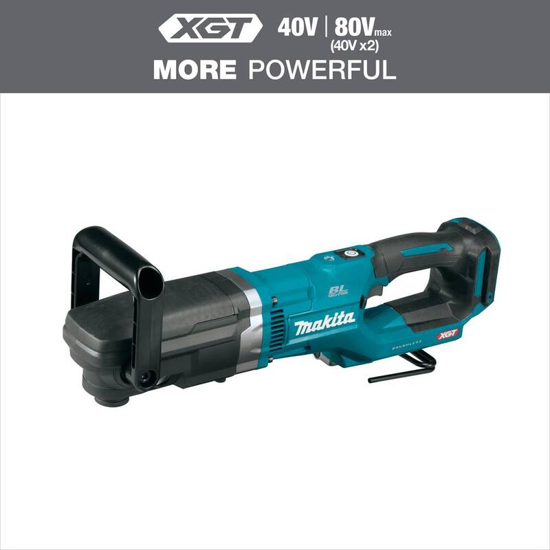 Makita Taladro Angular Derecho Inalámbrico sin escobillas 40V max XGT de 7/16 in. (Herramienta Únicamente) - GAD02Z