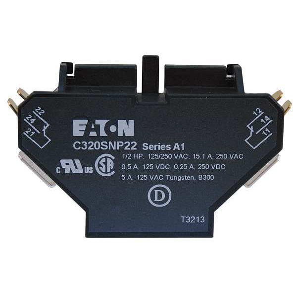 Bloque de contacto auxiliar Eaton Cutler-Hammer, 2NA/2NC, 10A - C320SNP22