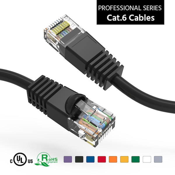 Cable de red Ethernet CAT6 UTP con botas - 60 cm - Negro - Bestlink Netware 100702BK