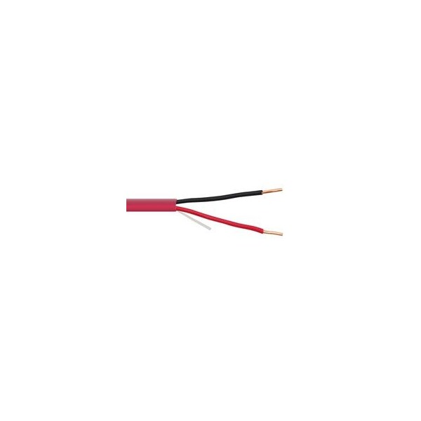 Cable de Alarma de Incendios / Seguridad Swe-Tech 3C, Rojo, 18/2 18 AWG 2 Conductor, Sólido, FPLR, Carrete de 500 pies - FWT10F5-02712NF