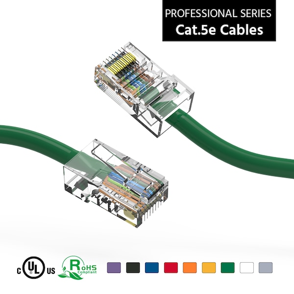Cable de red Ethernet CAT5E UTP sin bota de Bestlink Netware - 100ft - Verde - 100410GN