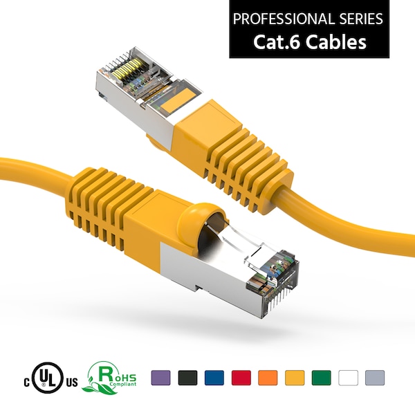 Bestlink Netware CAT6 Shielded (SSTP) Ethernet Network Booted Cable- 100ft- Yellow - 100811YW