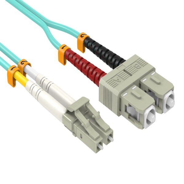 Cable de fibra óptica Sanoxy de 2m LC/SC Duplex 50/125 Multimodo OM3 de 10Gb - SNX-CBL-LDR-FB101-4202