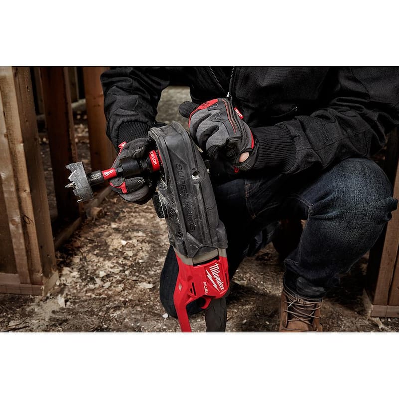 Milwaukee M18 FUEL 18-Volt Li-Ion Brushless Cordless GEN 2 SUPER HAWG 7/16 pulgadas Taladro angular derecho con kit de sierra de corona de carburo (7 piezas) - 2811-20-49-56-9280

Note: The translation for "Carbide Hole Saw Kit" was "kit de sierra de corona de carburo" as it is a more common term used in Mexico.