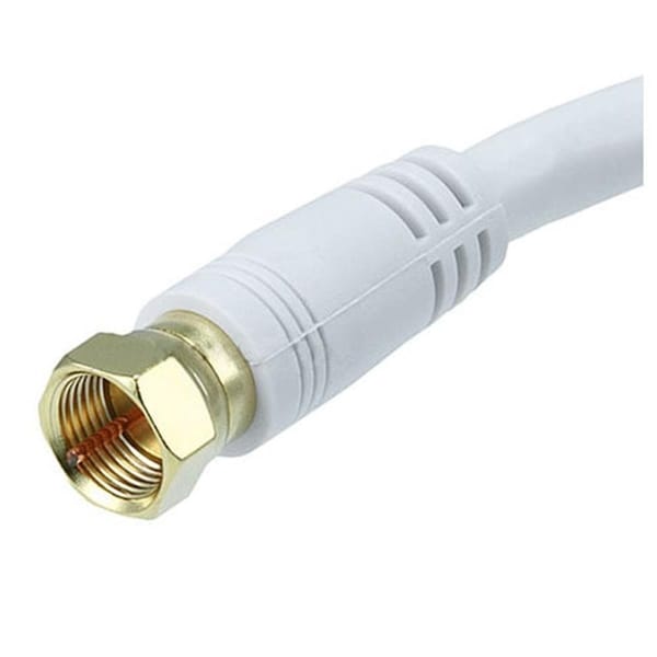 Cable coaxial RG6 de 18AWG CL2 clasificado a 75Ohm - 15.24m Blanco