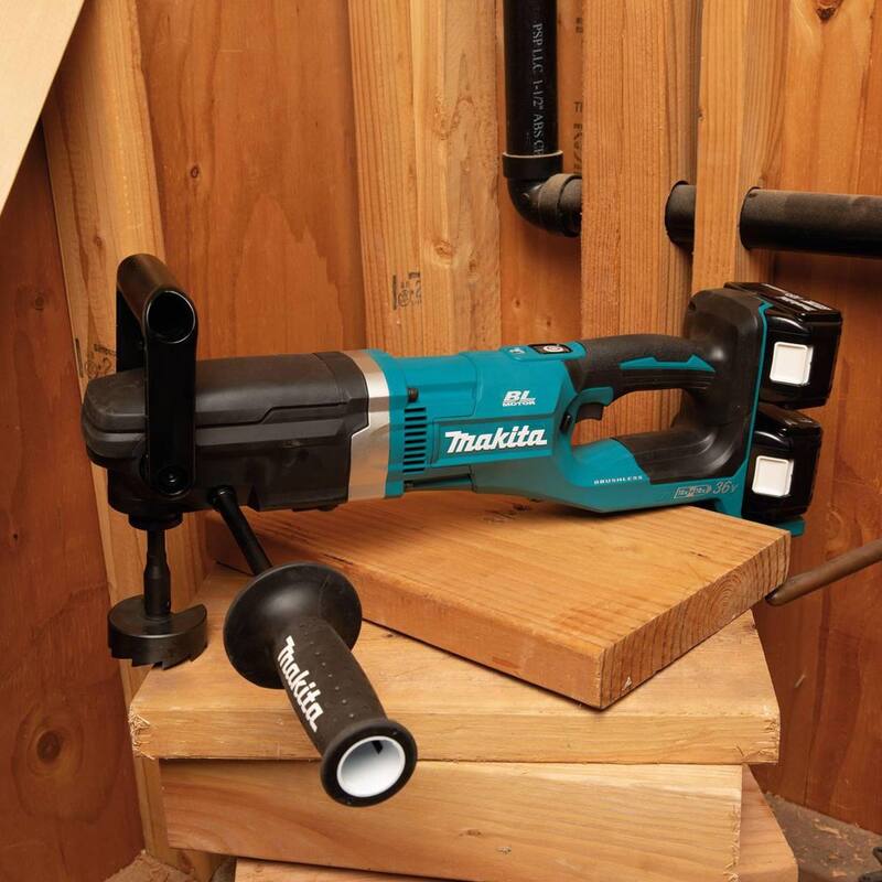 Makita 36V (18V X2) LXT Taladro Angular Recto sin Escobillas de 7/16 pulgadas Kit (5.0Ah) - XAD04PT