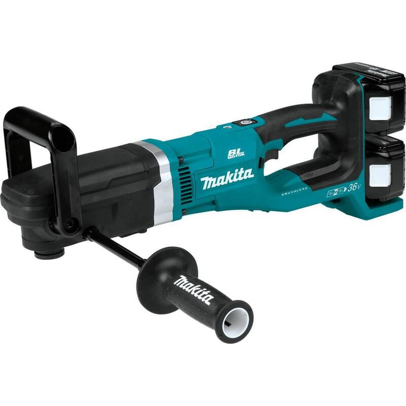 Makita 36V (18V X2) LXT Taladro Angular Recto sin Escobillas de 7/16 pulgadas Kit (5.0Ah) - XAD04PT