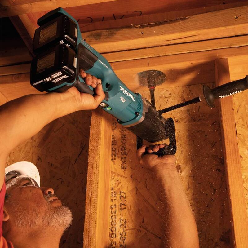Makita 36V (18V X2) LXT Taladro Angular Recto sin Escobillas de 7/16 pulgadas Kit (5.0Ah) - XAD04PT