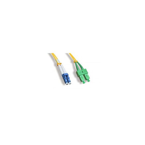 Cable de parche de fibra óptica dúplex LC/UPC a SC/APC OS2 de 2.0mm Swe-Tech 3C, OFNR, monomodo 9/125 - FWTLCSC-01301