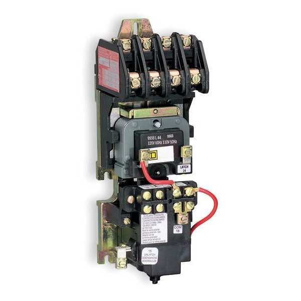 Contactor de iluminación Square D 120VAC con retención mecánica de 10 polos y 30A - 8903LXO1000V02