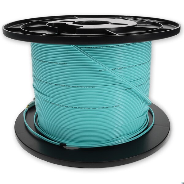 Cable de fibra óptica dúplex aqua OM3 recto LC macho a LC macho 150M OFNR RISER-RAT