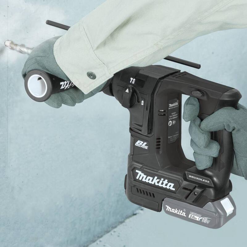 Martillo rotativo Makita 18V LXT subcompacto de iones de litio sin escobillas inalámbrico de 11/16 pulgadas, acepta puntas SDS-PLUS, herramienta única - XRH06ZB.