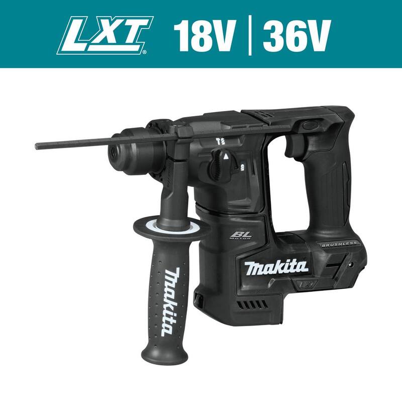 Martillo rotativo Makita 18V LXT subcompacto de iones de litio sin escobillas inalámbrico de 11/16 pulgadas, acepta puntas SDS-PLUS, herramienta única - XRH06ZB.