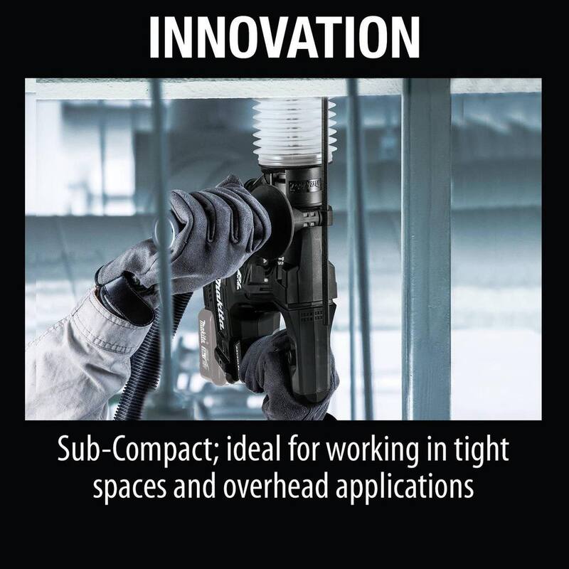 Martillo rotativo Makita 18V LXT subcompacto de iones de litio sin escobillas inalámbrico de 11/16 pulgadas, acepta puntas SDS-PLUS, herramienta única - XRH06ZB.
