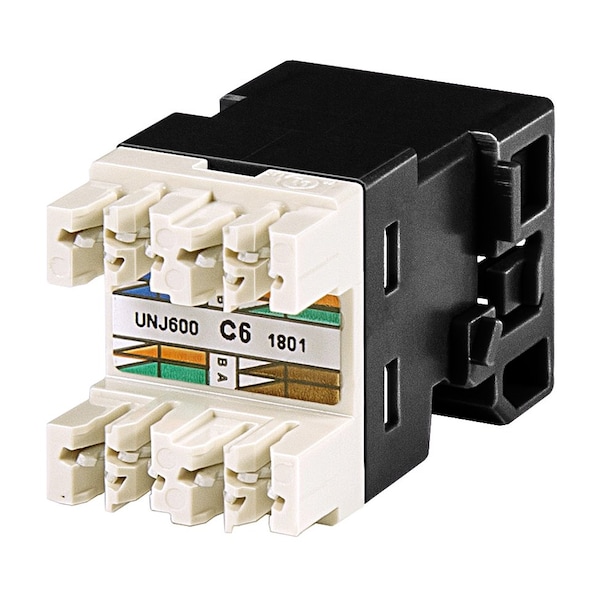 Commscope UNIPRISE MODULAR RJ45 JACKCAT 6, UTP 8 POSICIÓN, NEGRO MEDIO #760237777 - UNJ600-BK