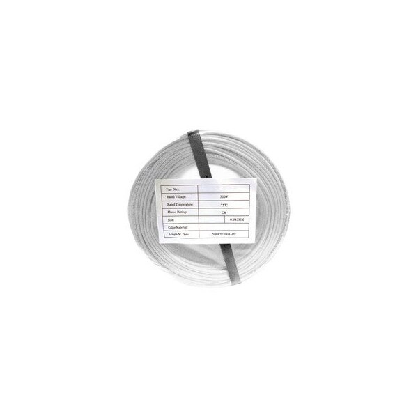 Cable de Seguridad/Alarma Swe-Tech 3C, Blanco, 22/2 22AWG 2 Conductores, Sólido, Certificado CMR/Inwall, Bobina de 500 pies - FWT10K4-02912CF