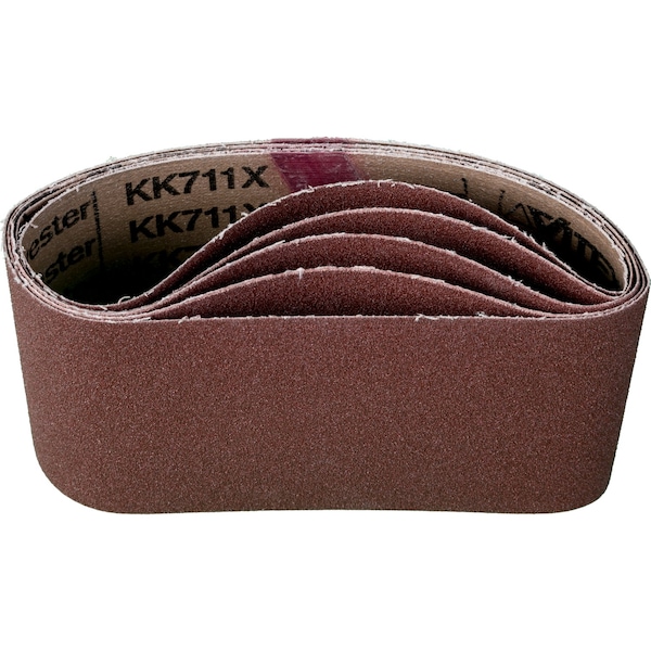 Pferd 3-1/2" x 15-1/2" Coated Portable Belt - Aluminum Oxide - 80 Grit - 49315