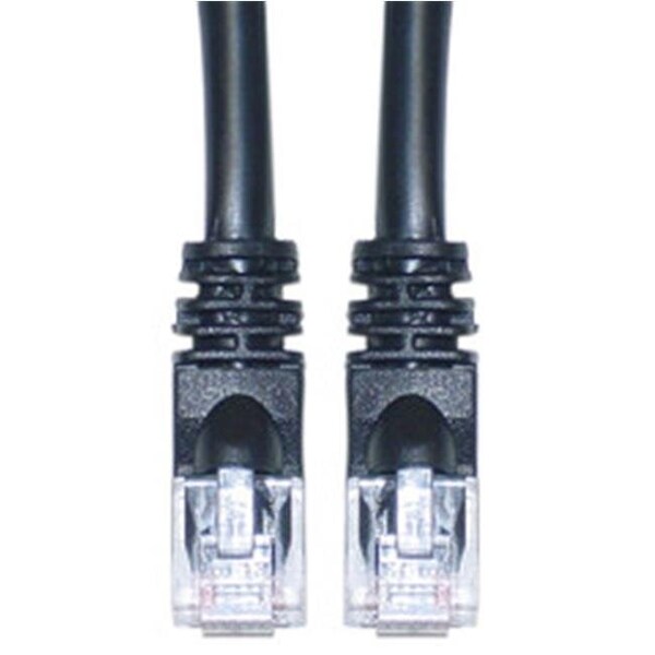 Cable Ethernet Cat6 Negro de CableWholesale con Bota Moldeada sin Enganches de 7 pies - 10X8-02207