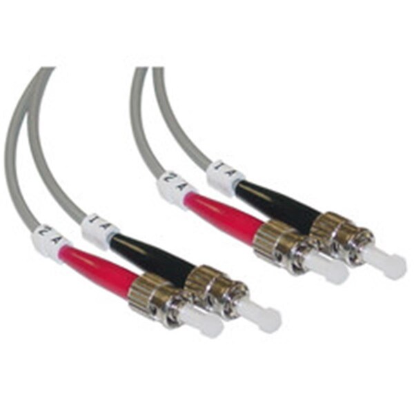 Cable de Fibra Óptica Dúplex Multimodo OM2 con conectores ST de CableWholesale de 2 m
